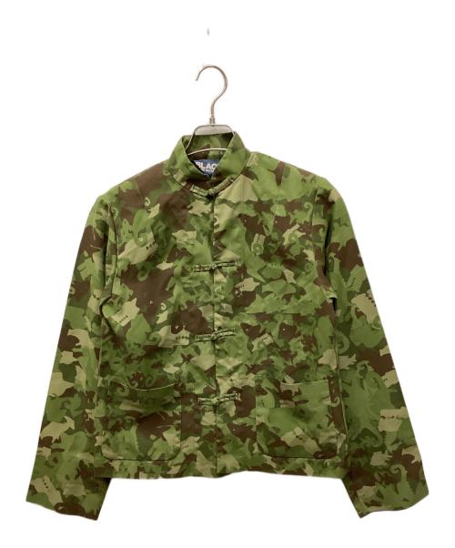 BLACK COMME des GARCONS（ブラックコムデギャルソン）BLACK COMME des GARCONS (ブラックコムデギャルソン) カモフラチャイナシャツ グリーン サイズ:Sの古着・服飾アイテム