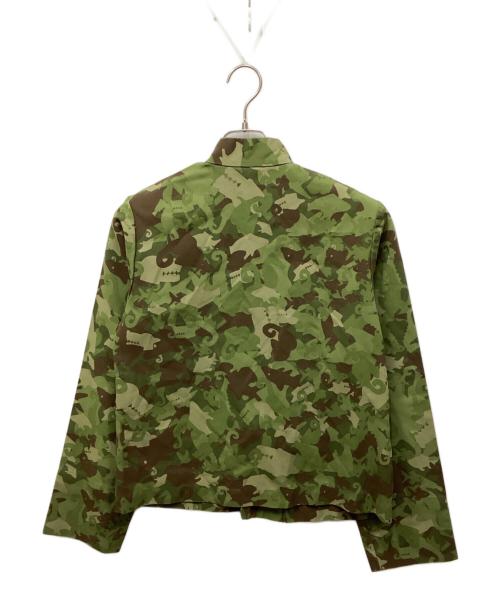 BLACK COMME des GARCONS（ブラックコムデギャルソン）BLACK COMME des GARCONS (ブラックコムデギャルソン) カモフラチャイナシャツ グリーン サイズ:Sの古着・服飾アイテム