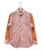 COMME des GARCONS HOMME PLUSコムデギャルソンオムプリュス）の古着「AD2007カットオフ切替シャツ」｜ピンク