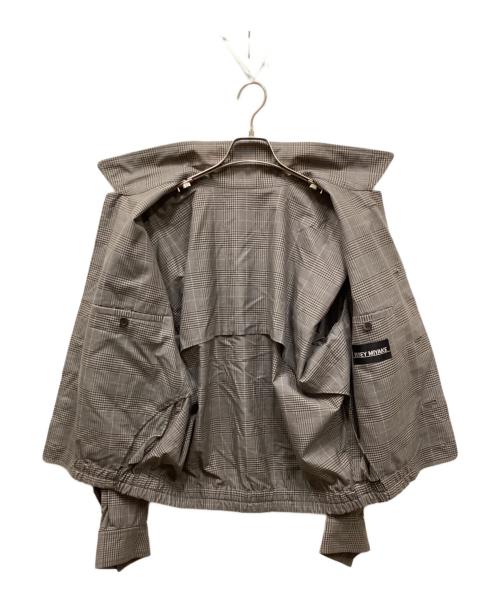 ISSEY MIYAKE（イッセイミヤケ）ISSEY MIYAKE (イッセイミヤケ) チェック柄スイングトップ グレー サイズ:Mの古着・服飾アイテム