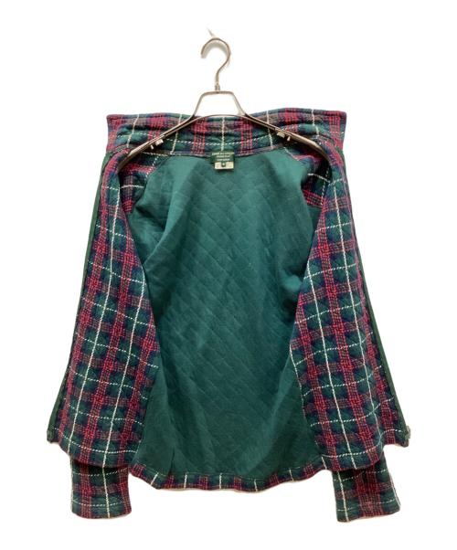 COMME des GARCONS HOMME PLUS（コムデギャルソンオムプリュス）COMME des GARCONS HOMME PLUS (コムデギャルソンオムプリュス) キルトリバーシブルジップジャケット グリーン サイズ:Sの古着・服飾アイテム