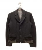 COMME des GARCONS HOMME PLUSコムデギャルソンオムプリュス）の古着「AD2013ポリ縮絨3Bジャケット」｜ブラック