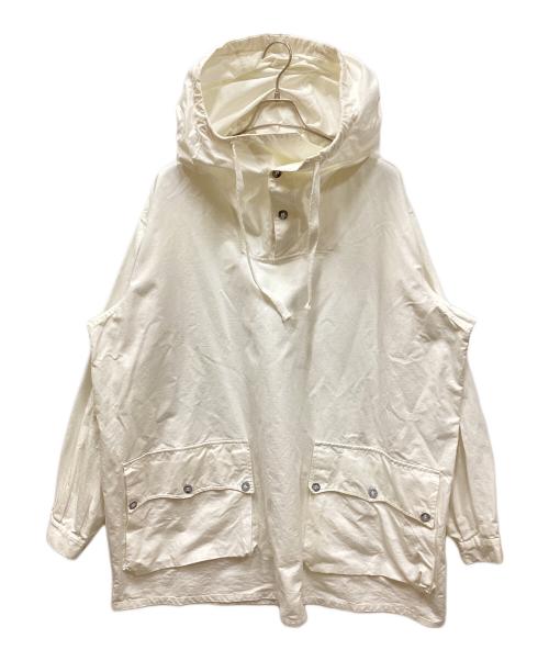 スウェーデン軍（スウェーデングン）スウェーデン軍 (スウェーデングン) 40sスノーアノラックパーカーメタルボタン ホワイト サイズ:3の古着・服飾アイテム