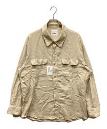 MY THINKS（マイシンクス）の古着「MY HERRINGBONE ATELIER SHIRT/マイヘリンボーンアトリエシャツ」｜ベージュ