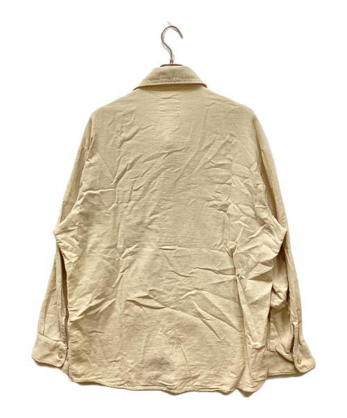 MY THINKS（マイシンクス）MY THINKS (マイシンクス) MY HERRINGBONE ATELIER SHIRT/マイヘリンボーンアトリエシャツ ベージュ サイズ:Lの古着・服飾アイテム