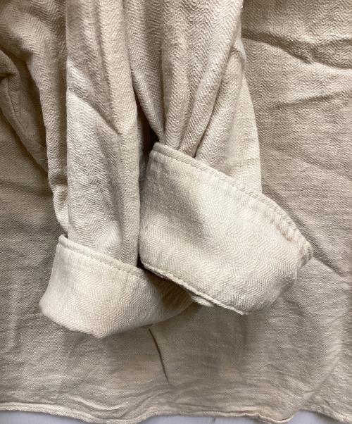 MY THINKS（マイシンクス）MY THINKS (マイシンクス) MY HERRINGBONE ATELIER SHIRT/マイヘリンボーンアトリエシャツ ベージュ サイズ:Lの古着・服飾アイテム