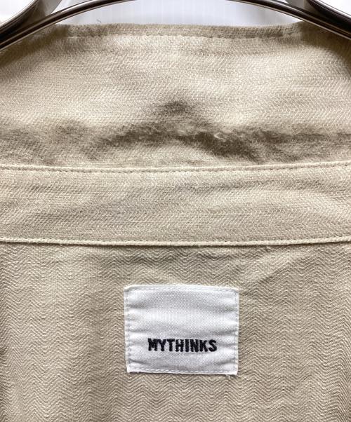 MY THINKS（マイシンクス）MY THINKS (マイシンクス) MY HERRINGBONE ATELIER SHIRT/マイヘリンボーンアトリエシャツ ベージュ サイズ:Lの古着・服飾アイテム