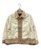 JORDANジョーダン）の古着「ジップアップジャケット」｜アイボリー×ベージュ