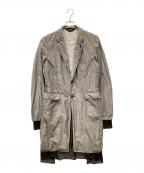 COMME des GARCONS HOMME PLUSコムデギャルソンオムプリュス）の古着「AD2013メッシュレイヤード2Bコート」｜グレー