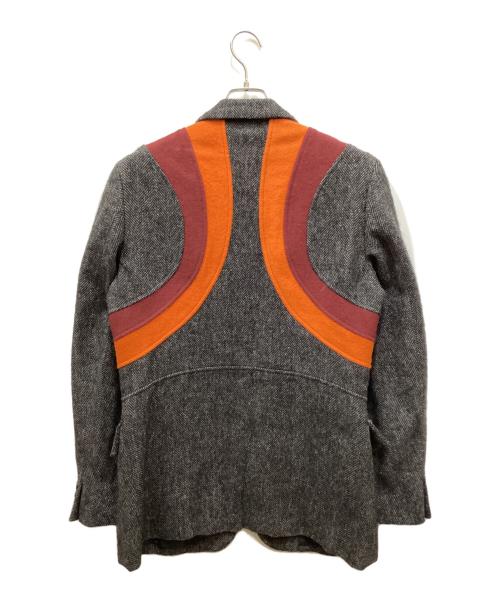 COMME des GARCONS HOMME PLUS（コムデギャルソンオムプリュス）COMME des GARCONS HOMME PLUS (コムデギャルソンオムプリュス) AD2003ヘリンボーン切替3Bジャケット グレー サイズ:Mの古着・服飾アイテム