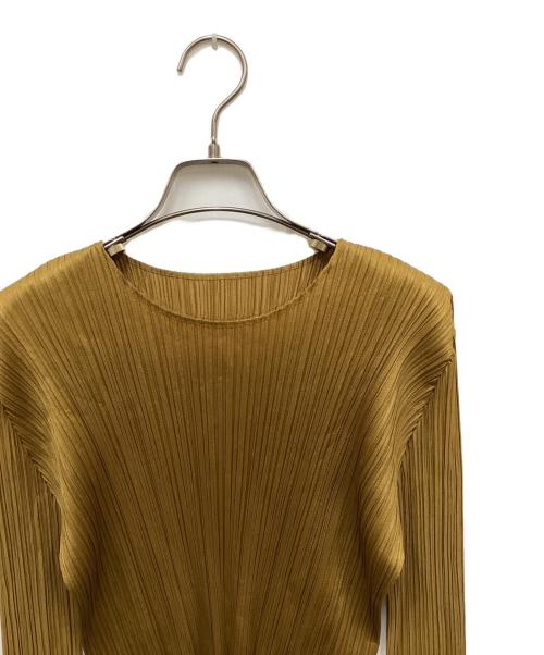 PLEATS PLEASE（プリーツプリーズ）PLEATS PLEASE (プリーツプリーズ) プリーツカットソー イエロー サイズ:3の古着・服飾アイテム