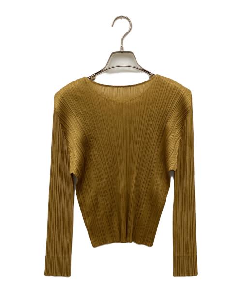 PLEATS PLEASE（プリーツプリーズ）PLEATS PLEASE (プリーツプリーズ) プリーツカットソー イエロー サイズ:3の古着・服飾アイテム