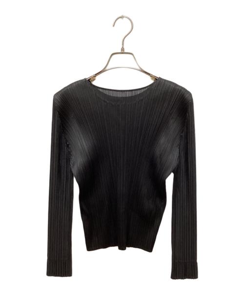 PLEATS PLEASE（プリーツプリーズ）PLEATS PLEASE (プリーツプリーズ) プリーツカットソー ブラック サイズ:3の古着・服飾アイテム