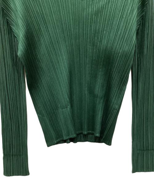 PLEATS PLEASE（プリーツプリーズ）PLEATS PLEASE (プリーツプリーズ) プリーツカットソー グリーン サイズ:3の古着・服飾アイテム