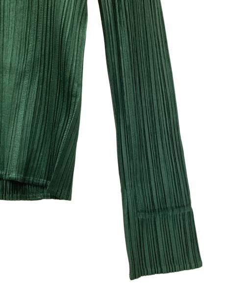 PLEATS PLEASE（プリーツプリーズ）PLEATS PLEASE (プリーツプリーズ) プリーツカットソー グリーン サイズ:3の古着・服飾アイテム