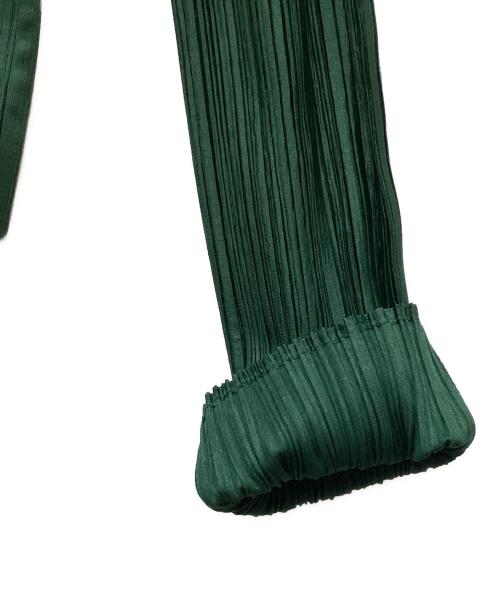 PLEATS PLEASE（プリーツプリーズ）PLEATS PLEASE (プリーツプリーズ) プリーツカットソー グリーン サイズ:3の古着・服飾アイテム