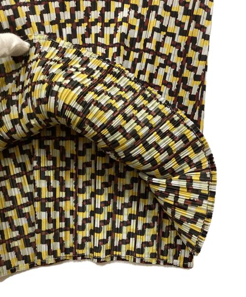 PLEATS PLEASE（プリーツプリーズ）PLEATS PLEASE (プリーツプリーズ) 総柄ノースリーブカットソー イエロー サイズ:3の古着・服飾アイテム