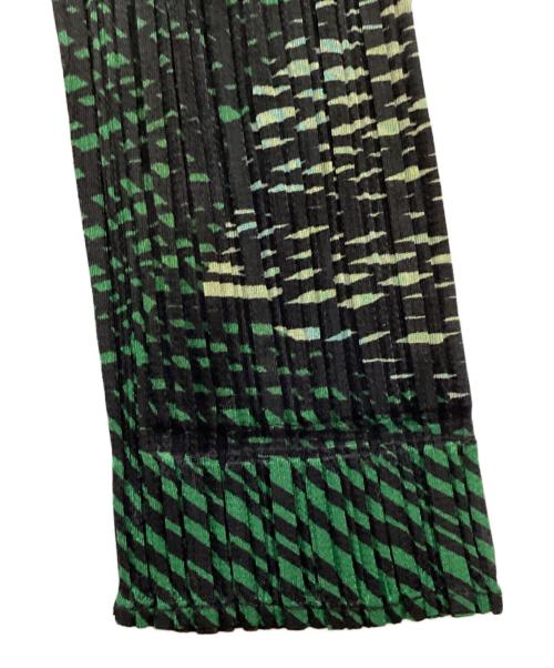 PLEATS PLEASE（プリーツプリーズ）PLEATS PLEASE (プリーツプリーズ) 総柄プリーツカットソー/ソウガラ ブラック サイズ:3の古着・服飾アイテム