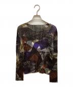 PLEATS PLEASEプリーツプリーズ）の古着「総柄プリーツカットソー」｜ブラック