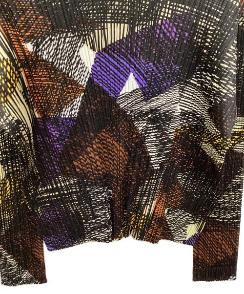 PLEATS PLEASE（プリーツプリーズ）PLEATS PLEASE (プリーツプリーズ) 総柄プリーツカットソー ブラック サイズ:3の古着・服飾アイテム