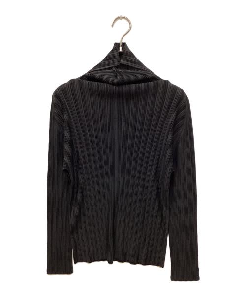 PLEATS PLEASE（プリーツプリーズ）PLEATS PLEASE (プリーツプリーズ) タートルネックプリーツカットソー ブラック サイズ:3の古着・服飾アイテム