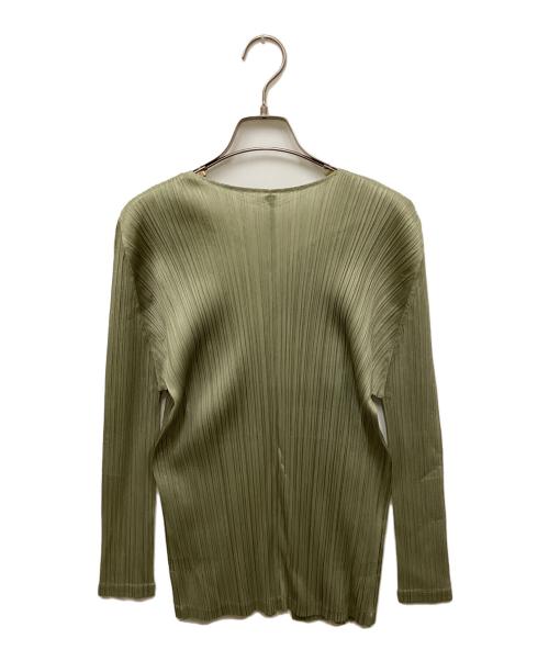PLEATS PLEASE（プリーツプリーズ）PLEATS PLEASE (プリーツプリーズ) トッパープリーツカーディガン グリーン サイズ:3の古着・服飾アイテム