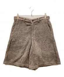 COMME des GARCONS HOMME PLUS（コムデギャルソンオムプリュス）の古着「AD2012パイル地ハーフパンツ」｜ベージュ