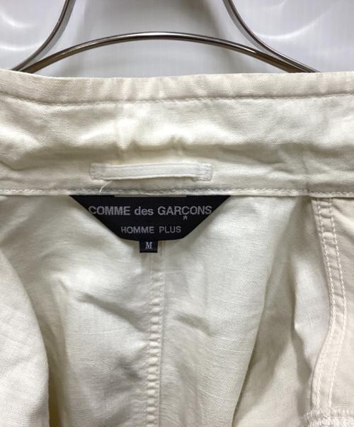 COMME des GARCONS HOMME PLUS（コムデギャルソンオムプリュス）COMME des GARCONS HOMME PLUS (コムデギャルソンオムプリュス) AD2003ラミーコットンインサイドアウトジャケット ホワイト サイズ:Mの古着・服飾アイテム