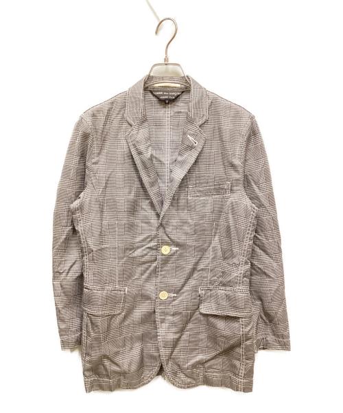 COMME des GARCONS HOMME PLUS（コムデギャルソンオムプリュス）COMME des GARCONS HOMME PLUS (コムデギャルソンオムプリュス) AD2011マルチボタンチェックジャケット グレー サイズ:XSの古着・服飾アイテム