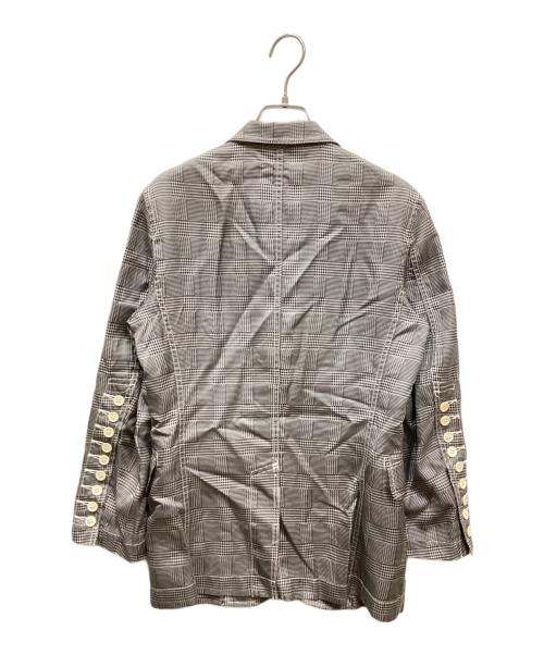 COMME des GARCONS HOMME PLUS（コムデギャルソンオムプリュス）COMME des GARCONS HOMME PLUS (コムデギャルソンオムプリュス) AD2011マルチボタンチェックジャケット グレー サイズ:XSの古着・服飾アイテム