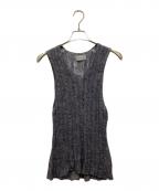 COMME des GARCONS HOMMEコムデギャルソン オム）の古着「田中オムノースリーブニット/タナカオム」｜ネイビー×グレー