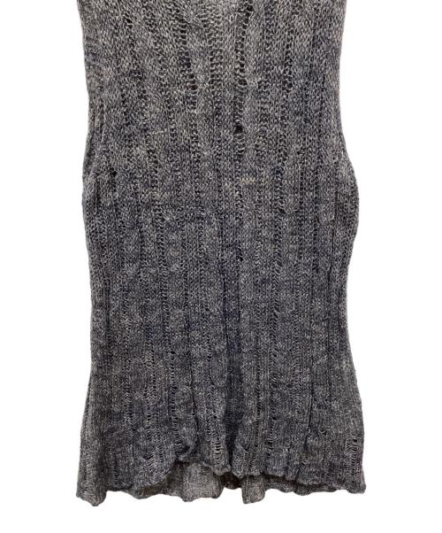 COMME des GARCONS HOMME（コムデギャルソン オム）COMME des GARCONS HOMME (コムデギャルソン オム) 田中オムノースリーブニット/タナカオム ネイビー×グレー サイズ:記載なしの古着・服飾アイテム