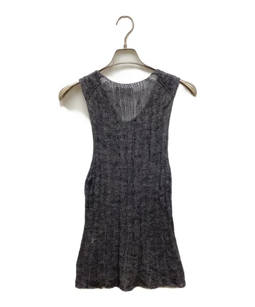 COMME des GARCONS HOMME（コムデギャルソン オム）COMME des GARCONS HOMME (コムデギャルソン オム) 田中オムノースリーブニット/タナカオム ネイビー×グレー サイズ:記載なしの古着・服飾アイテム