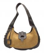 LOEWEロエベ）の古着「ワンショルダースウェード切替バッグ」｜ベージュ