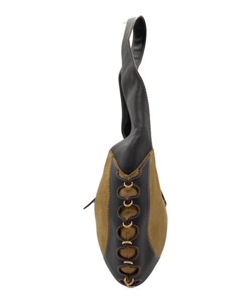 LOEWE（ロエベ）LOEWE (ロエベ) ワンショルダースウェード切替バッグ ベージュの古着・服飾アイテム