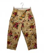 house of lotusハウスオブロータス）の古着「コットンシルクワイドパンツ」｜ベージュ