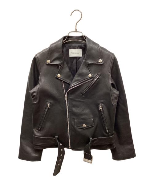 beautiful people（ビューティフルピープル）beautiful people (ビューティフルピープル) ラムレザーダブルライダースジャケット ブラック サイズ:150の古着・服飾アイテム