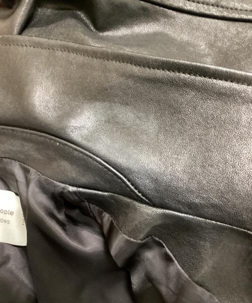 beautiful people（ビューティフルピープル）beautiful people (ビューティフルピープル) ラムレザーダブルライダースジャケット ブラック サイズ:150の古着・服飾アイテム