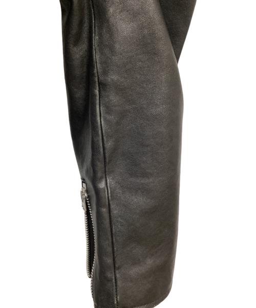 beautiful people（ビューティフルピープル）beautiful people (ビューティフルピープル) ラムレザーダブルライダースジャケット ブラック サイズ:150の古着・服飾アイテム