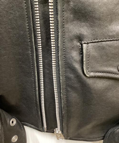 beautiful people（ビューティフルピープル）beautiful people (ビューティフルピープル) ラムレザーダブルライダースジャケット ブラック サイズ:150の古着・服飾アイテム