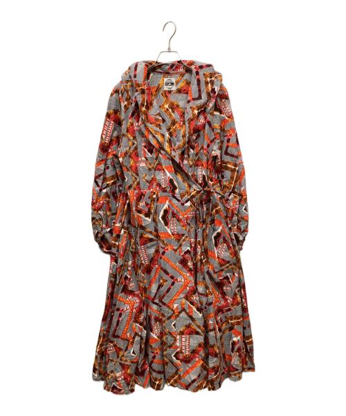 NOMADIC ARTISAN（ノマディックアルティザン）NOMADIC ARTISAN (ノマディックアルティザン) 総柄ワンピース レッド サイズ:Mの古着・服飾アイテム