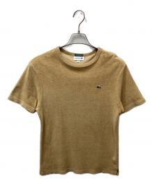 LACOSTE（ラコステ）の古着「パイル地Tシャツ」｜ベージュ