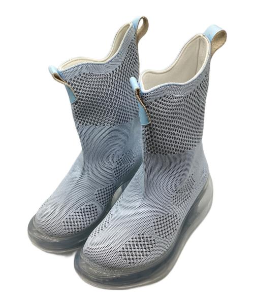 Jenny Fax（ジェニーファックス）Jenny Fax (ジェニーファックス) Western knit boots スカイブルー サイズ:39の古着・服飾アイテム