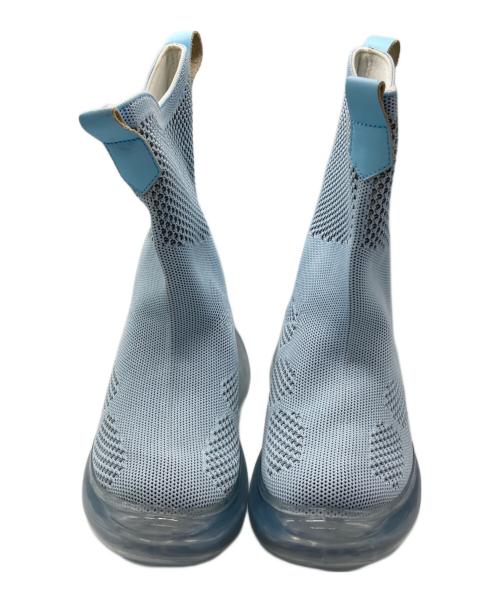 Jenny Fax（ジェニーファックス）Jenny Fax (ジェニーファックス) Western knit boots スカイブルー サイズ:39の古着・服飾アイテム