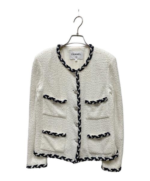 CHANEL（シャネル）CHANEL (シャネル) ツイードジャケット ホワイト サイズ:36の古着・服飾アイテム