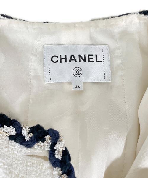 CHANEL（シャネル）CHANEL (シャネル) ツイードジャケット ホワイト サイズ:36の古着・服飾アイテム