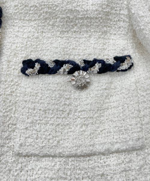 CHANEL（シャネル）CHANEL (シャネル) ツイードジャケット ホワイト サイズ:36の古着・服飾アイテム