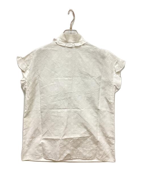 LOUIS VUITTON（ルイ ヴィトン）LOUIS VUITTON (ルイ ヴィトン) モノグラムノースリーブハイネックブラウス ホワイト サイズ:34の古着・服飾アイテム