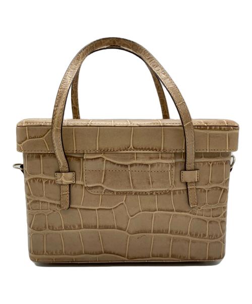 FOXEY NEWYORK（フォクシーニューヨーク）FOXEY NEWYORK (フォクシーニューヨーク) 型押し2WAYバニティバッグ ベージュの古着・服飾アイテム