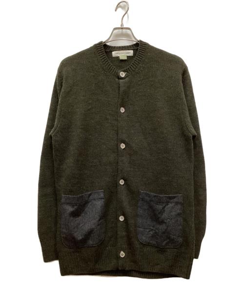 COMME des GARCONS SHIRT（コムデギャルソンシャツ）COMME des GARCONS SHIRT (コムデギャルソンシャツ) コントラストポケットニットカーディガン ブラウン サイズ:Lの古着・服飾アイテム